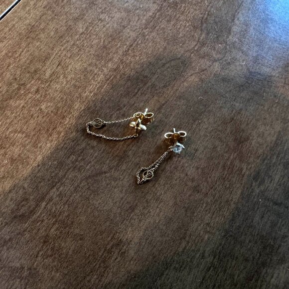 AUTHENTIC Louis Vuitton Gold-Tone Monogram Dangle & Drop Earrings Set – LV Fashi - Picture 2 of 2